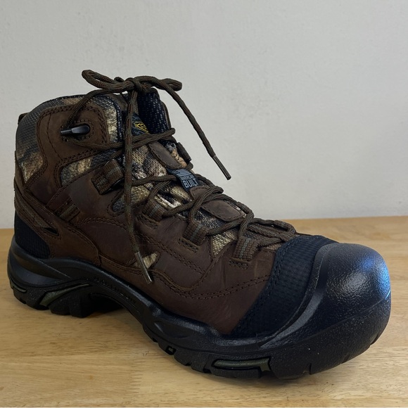 Keen Men's Braddock Mid WP Soft Toe Brown Leather Work Hiking Boots Size 9.5 NIB - Picture 3 of 15
